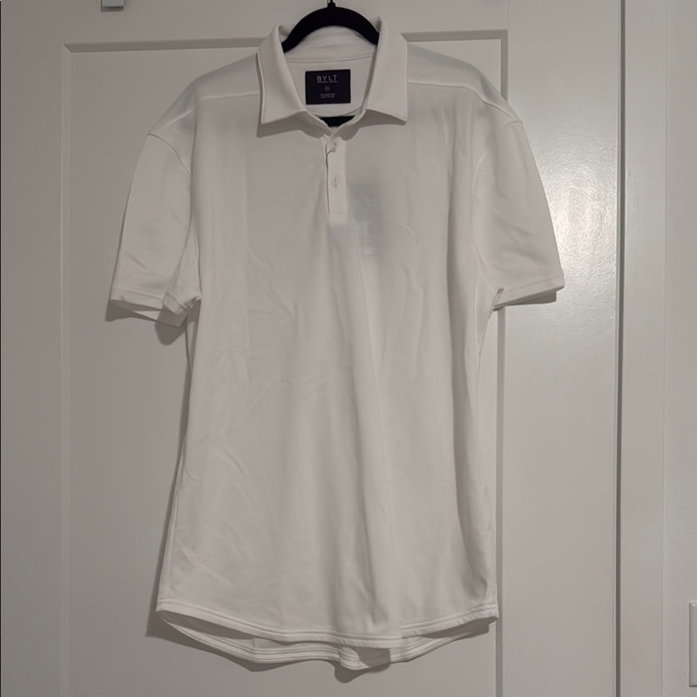 BYLT basics Men's Bayside White Polo